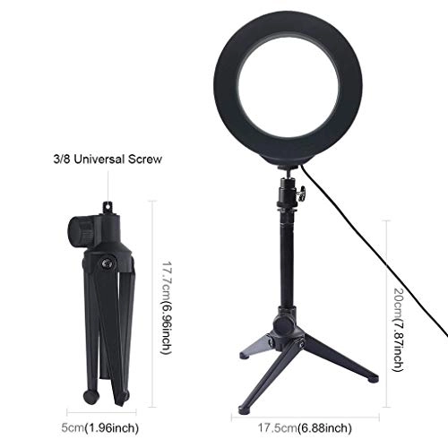 Ring Light LED - 6" Tripod 3 Light Modes