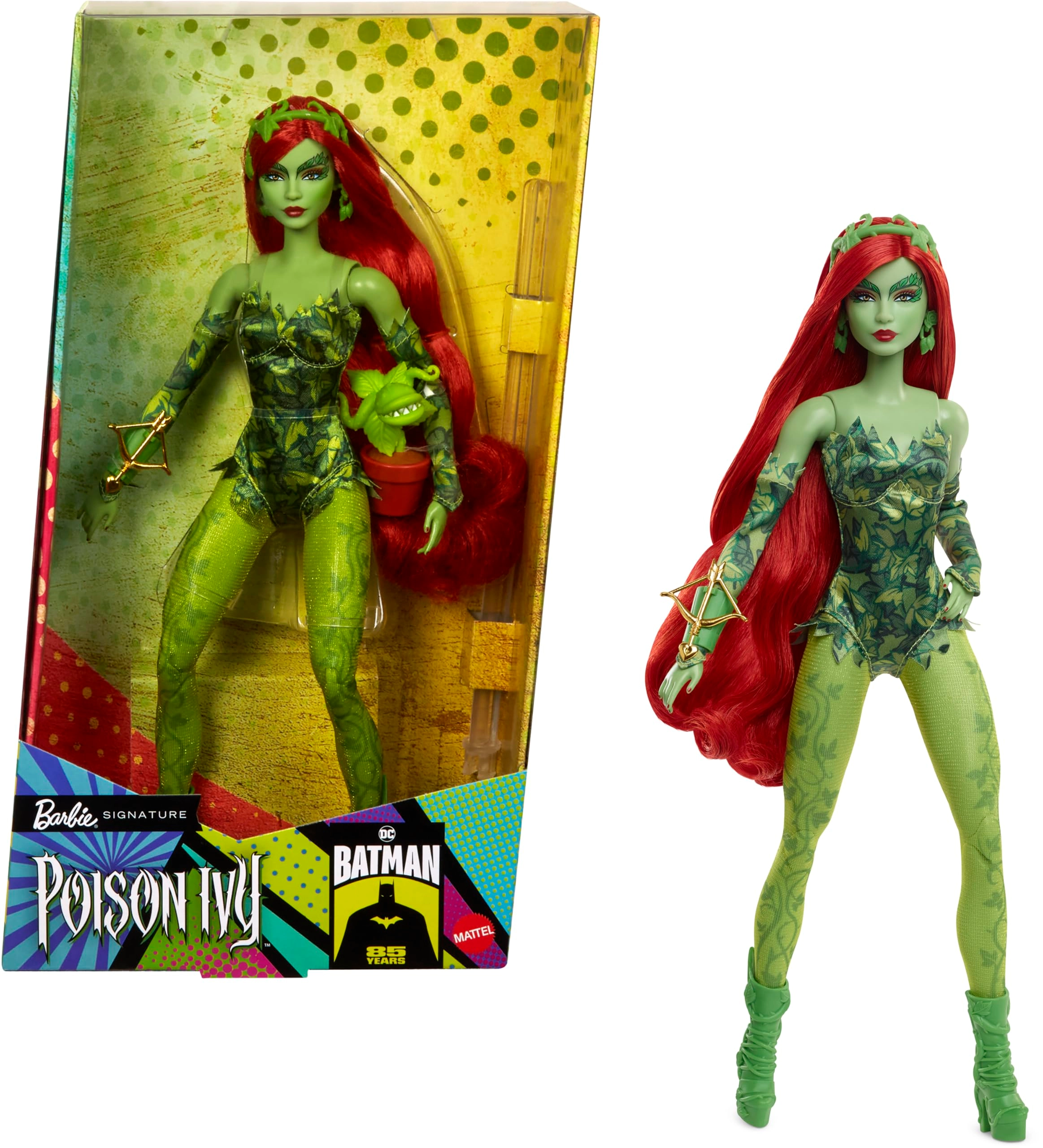 Barbie Poison Ivy Collector Doll - Signature Posable DC Batman 85th Anniversary
