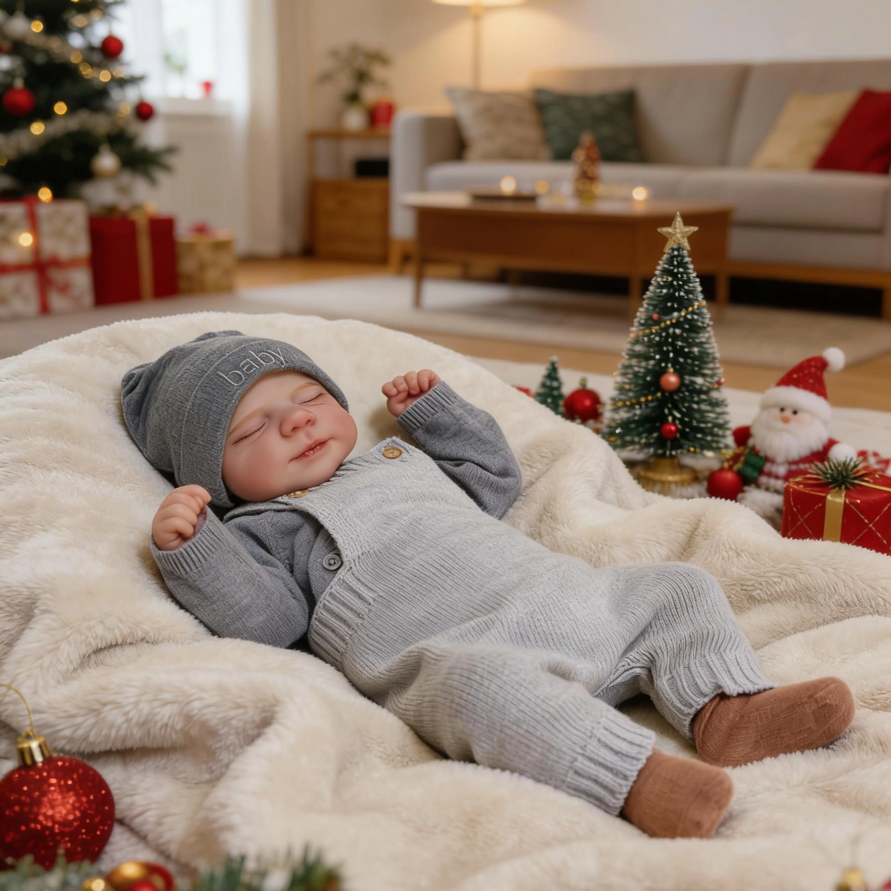 Nanjing Tianzeng Gifts Co.,Ltd Reborn Baby Doll - 18 inch Full body vinyl Boy sleeping Ages 3+