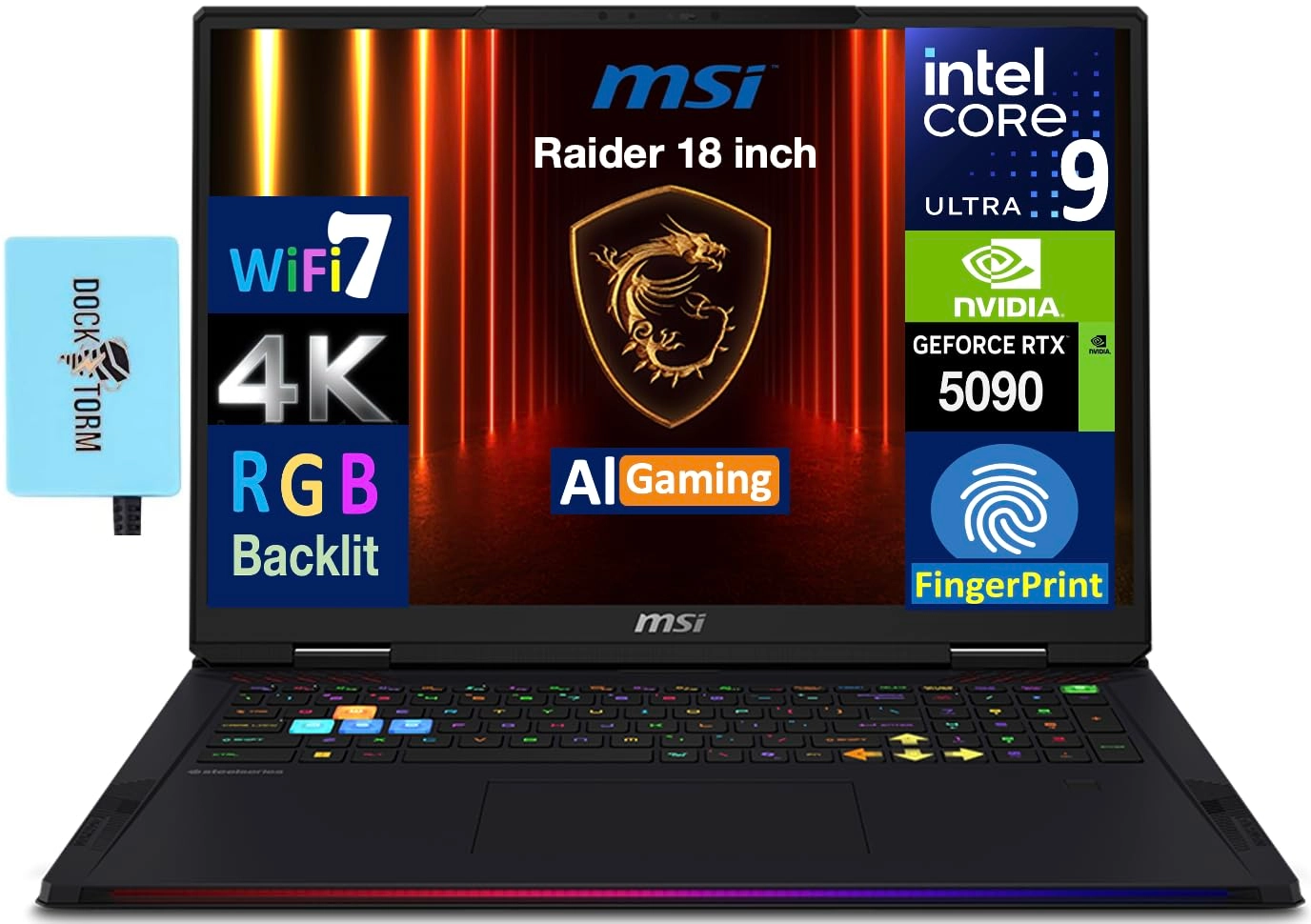 MSI Raider 18 HX - 18'' Ultra 9- 285HX 64GB DDR5 8TB SSD