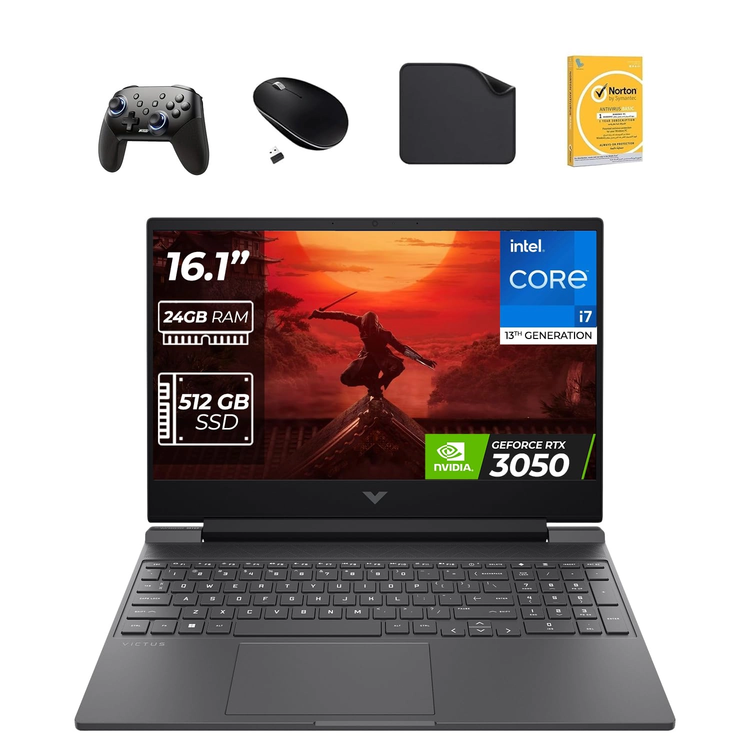 HP 16-R0053NIA - 16.1'' i7-13700H 24GB DDR5 512GB SSD Bundle