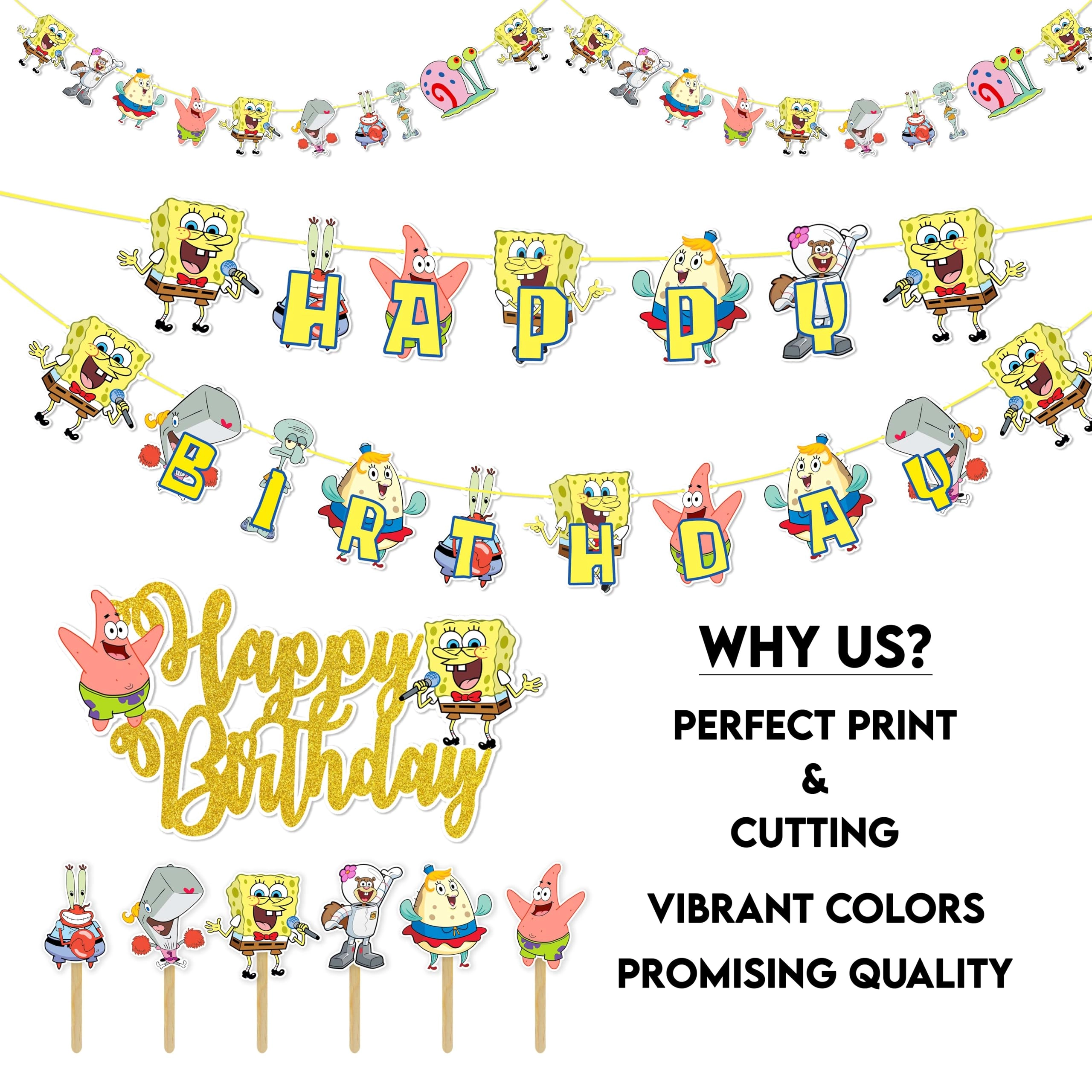 Spongbob Squarepants Themed Birthday Party Supplies - Birthday