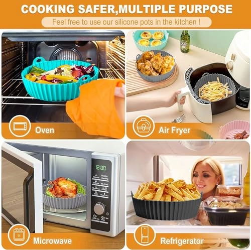 Air Fryer Silicone Liners - Silicone 2 Pack