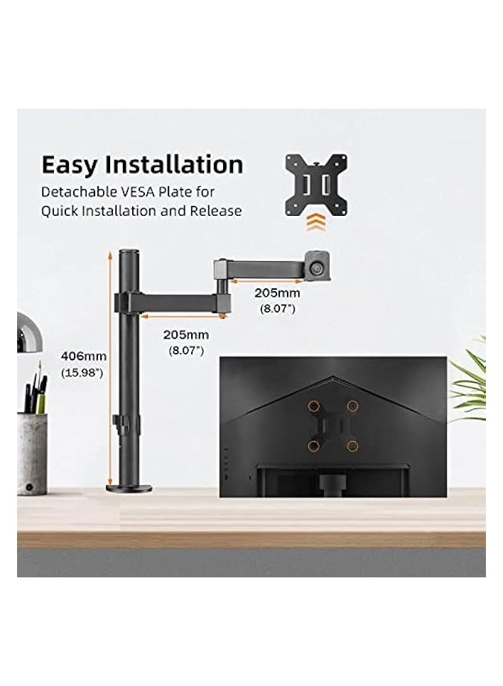 Monitor Mount Arm - Single 20 to 32 inches 75x75mm and 100x100mm