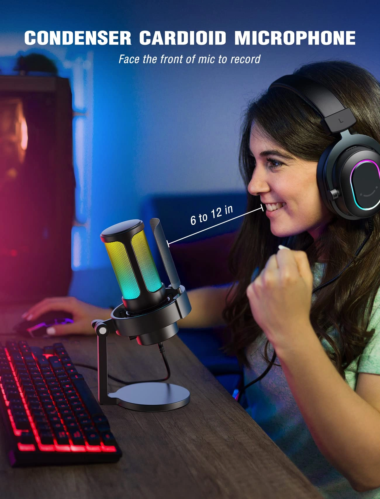 AmpliGame A8 USB Microphone