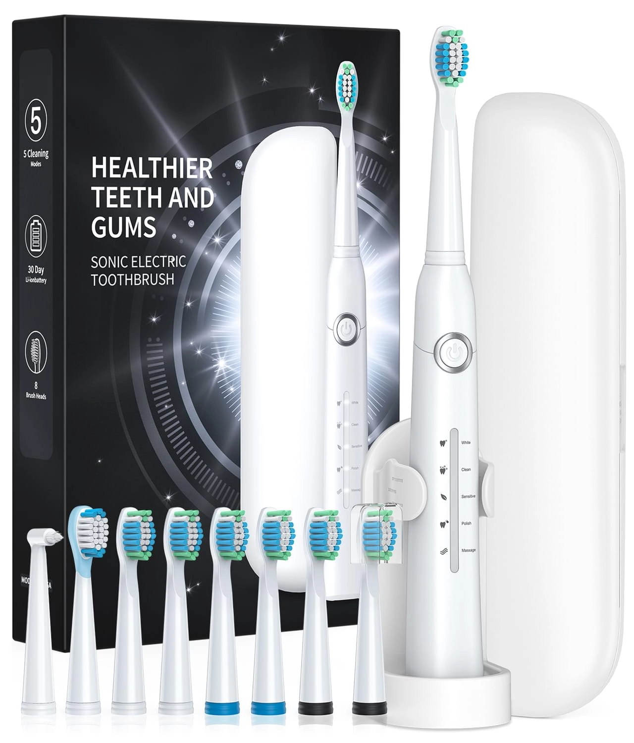Electric Toothbrush - 40000 VPM 5 Modes Pink
