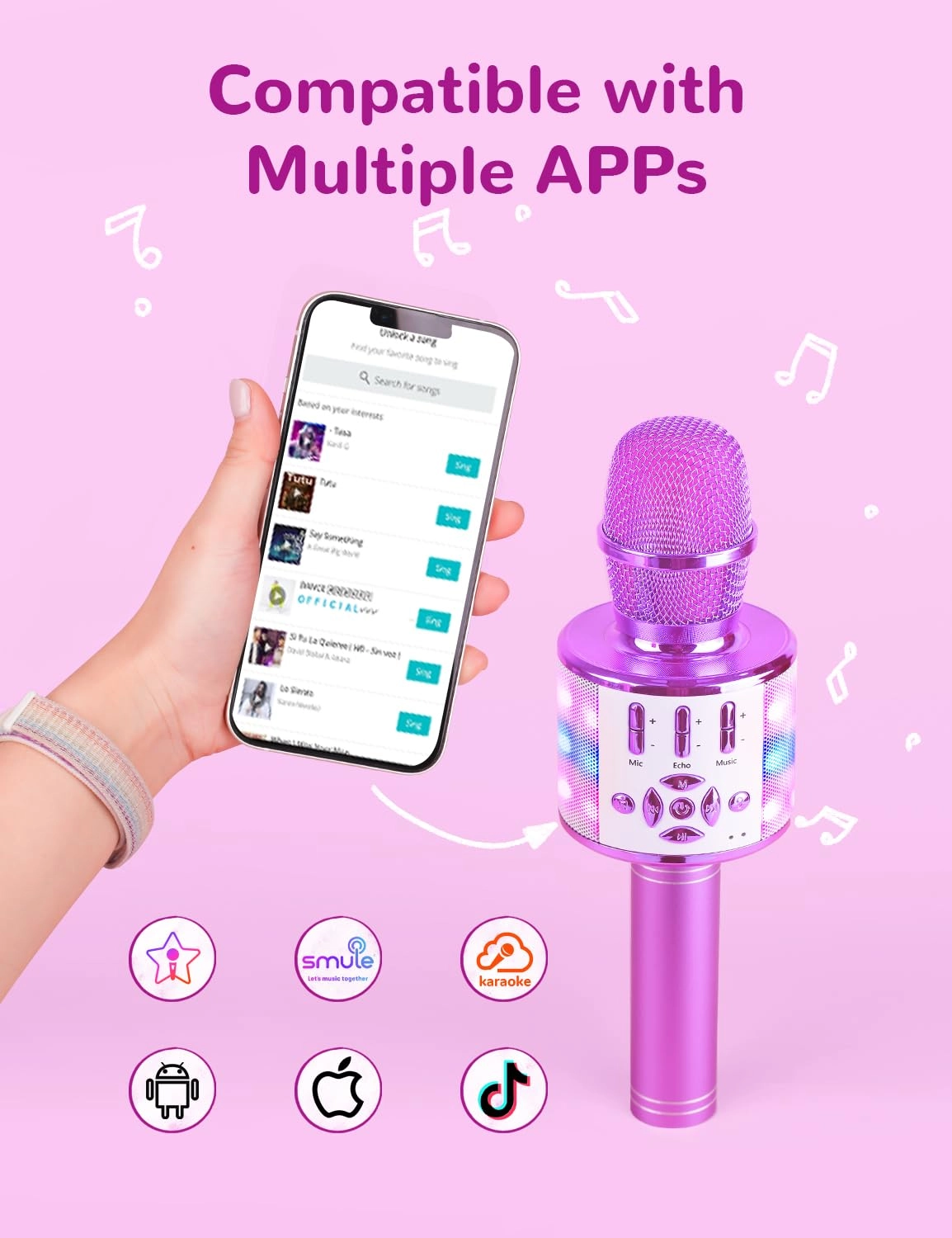 868-DZ - Light Purple Bluetooth 5.0