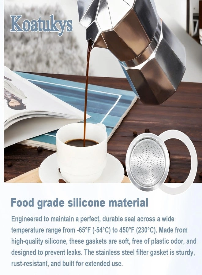 Moka Pot Coffee Gasket - 6 Cups Kit