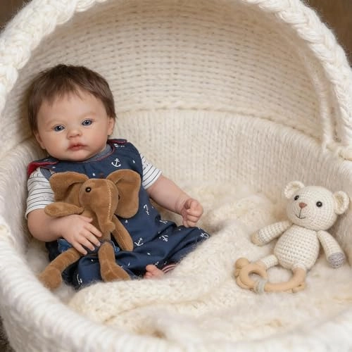Reborn Baby Doll - 18 Inch Vinyl Rooted Hair Ages 3+