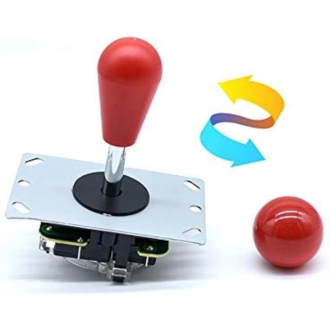 8 WAYS JOYSTICK + 18 HAPP PUSH BUTTONS - USB PC WINDOWS JAMMA MAME RASPBERRY PI 1 2 3
