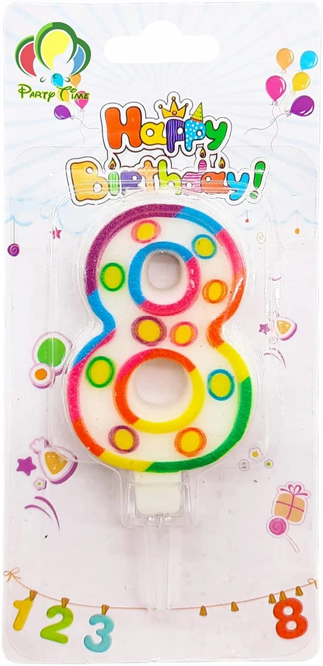Party Time Trading LLC Polkadots Candle - 1 piece Birthday