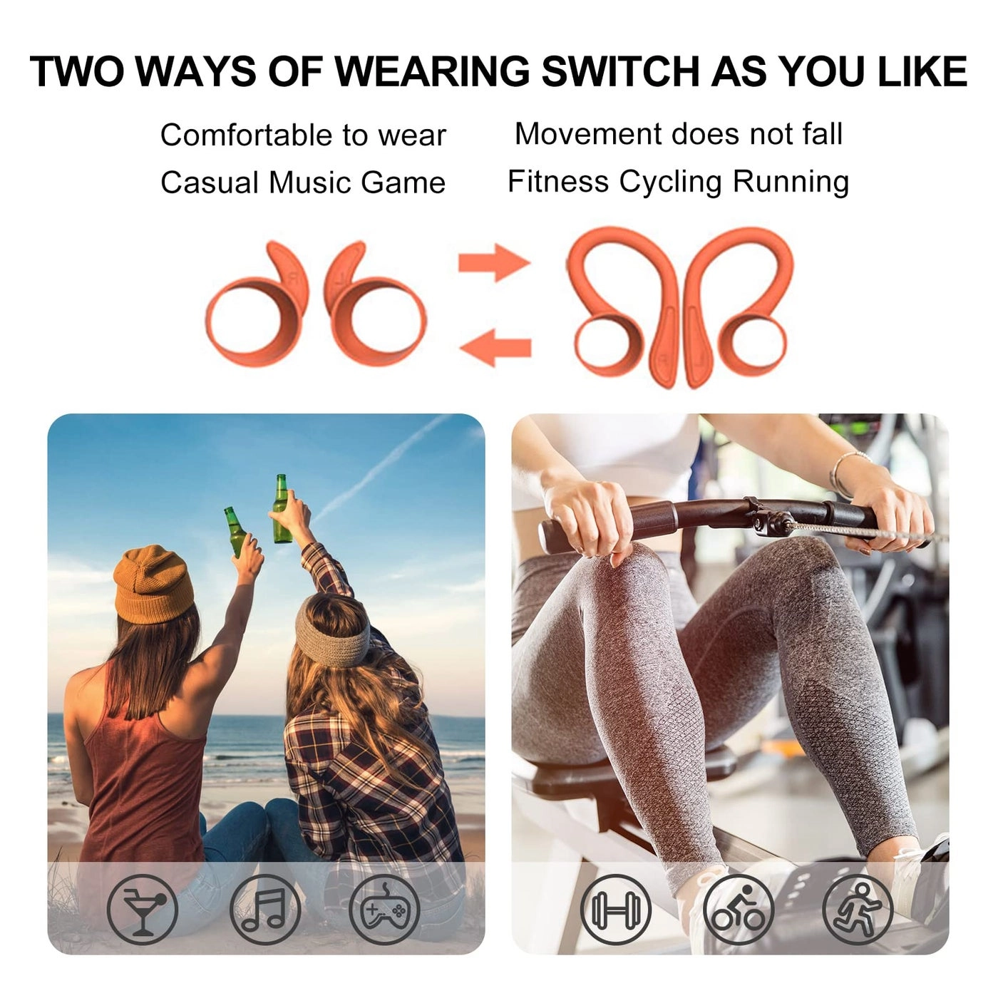 Earbuds with hook Wireless Earbud