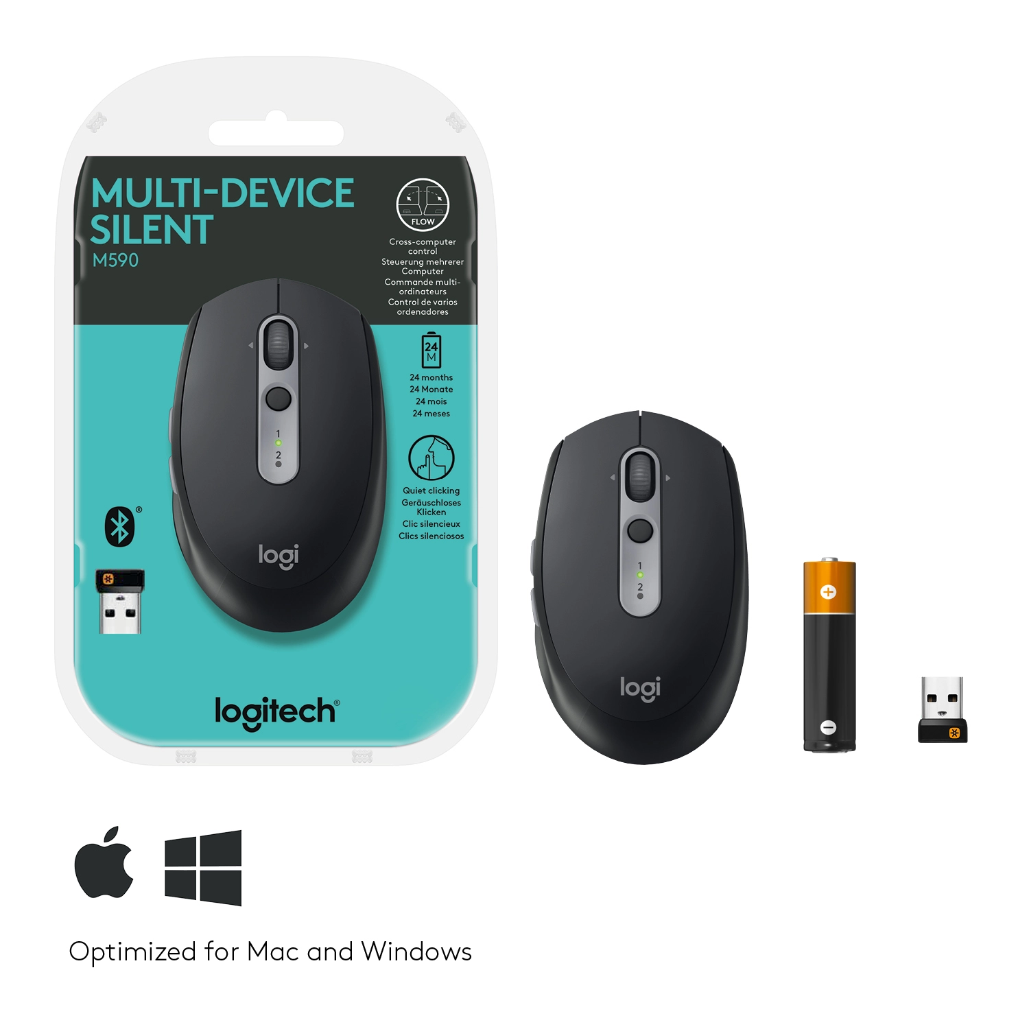 M590 Multi-Device Silent Mouse - Wireless