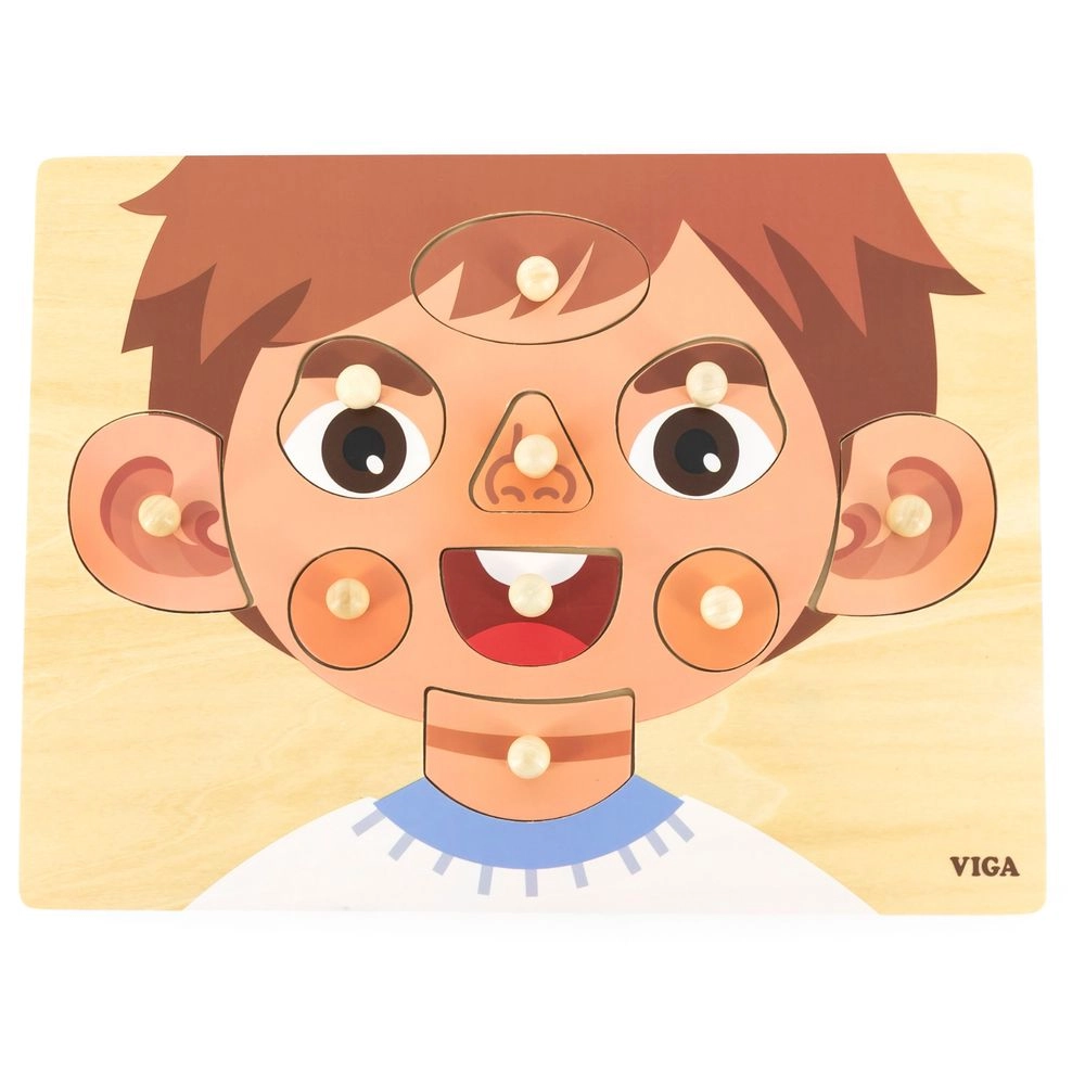 VIGA Boys Face Puzzle (29464294-44664) - 10 pcs