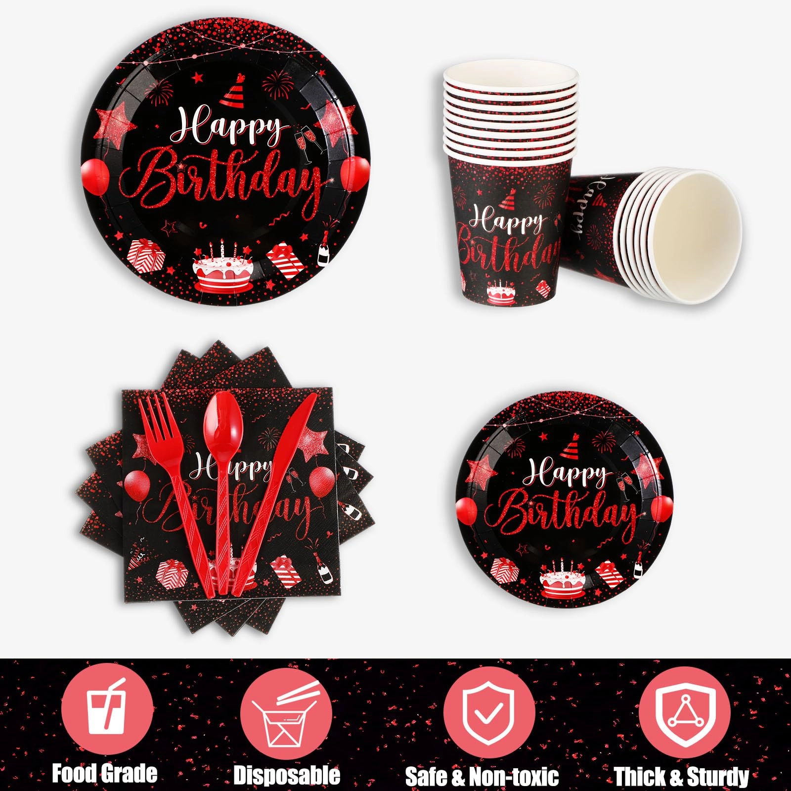 171 Pcs Happy Birthday Party Supplies