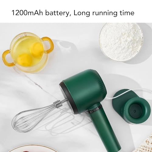 Cordless Electric Hand Mixer - 2 Whisk USB rechargeable