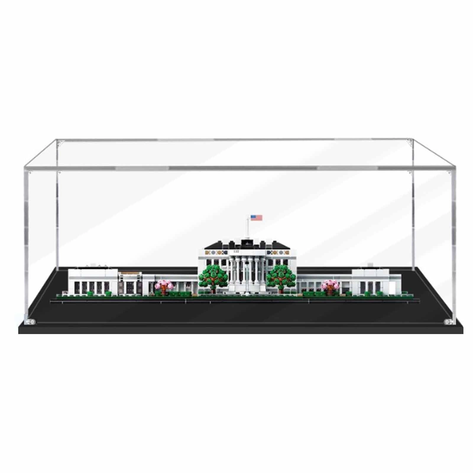 OYTOCLKU Display Case for Lego 21054 - 55 x 25 x 18cm Acrylic Clear