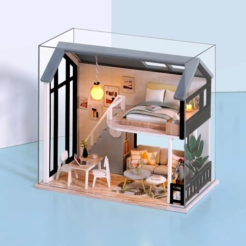 Wooden DIY Dollhouse Kit - Meet Happiness 1:32