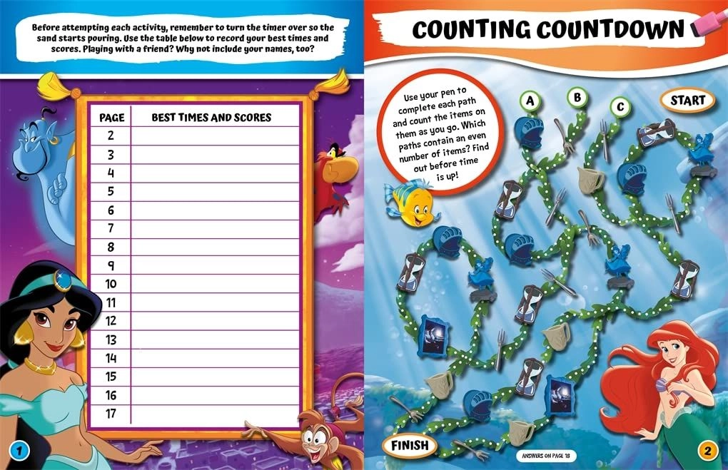 Disney Princess Beat the Clock Wipe Clean - 5+