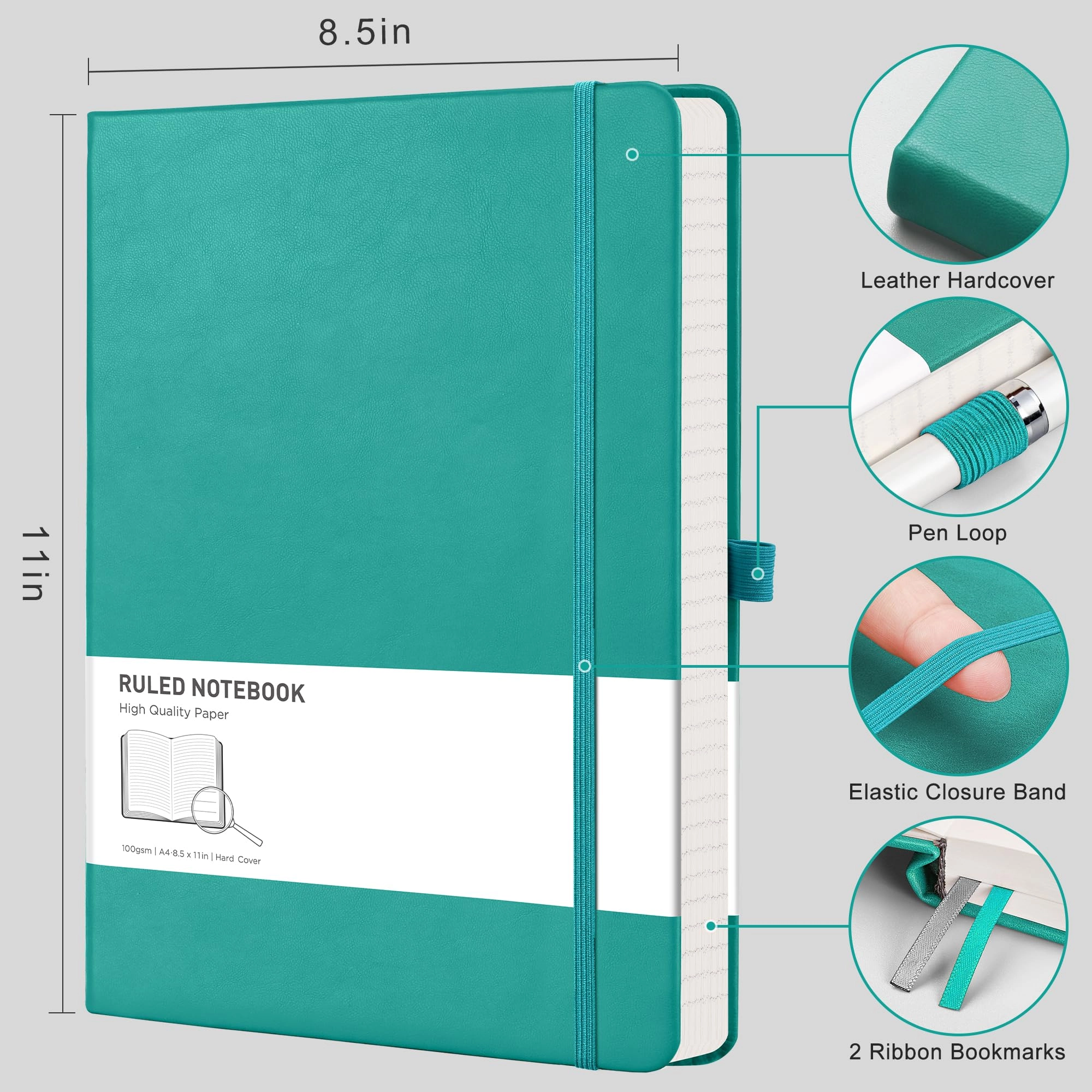Notebook A4 Hardcover - Lined 192 Pages