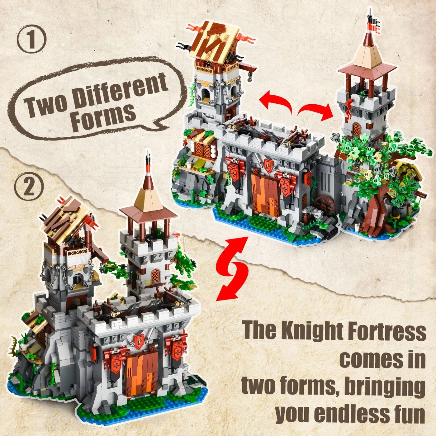 Medieval Knight Castle - Knight 2568 pcs