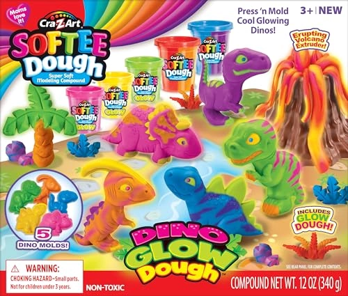 Softee Dough Dino Glow - 3+ years 14 pcs