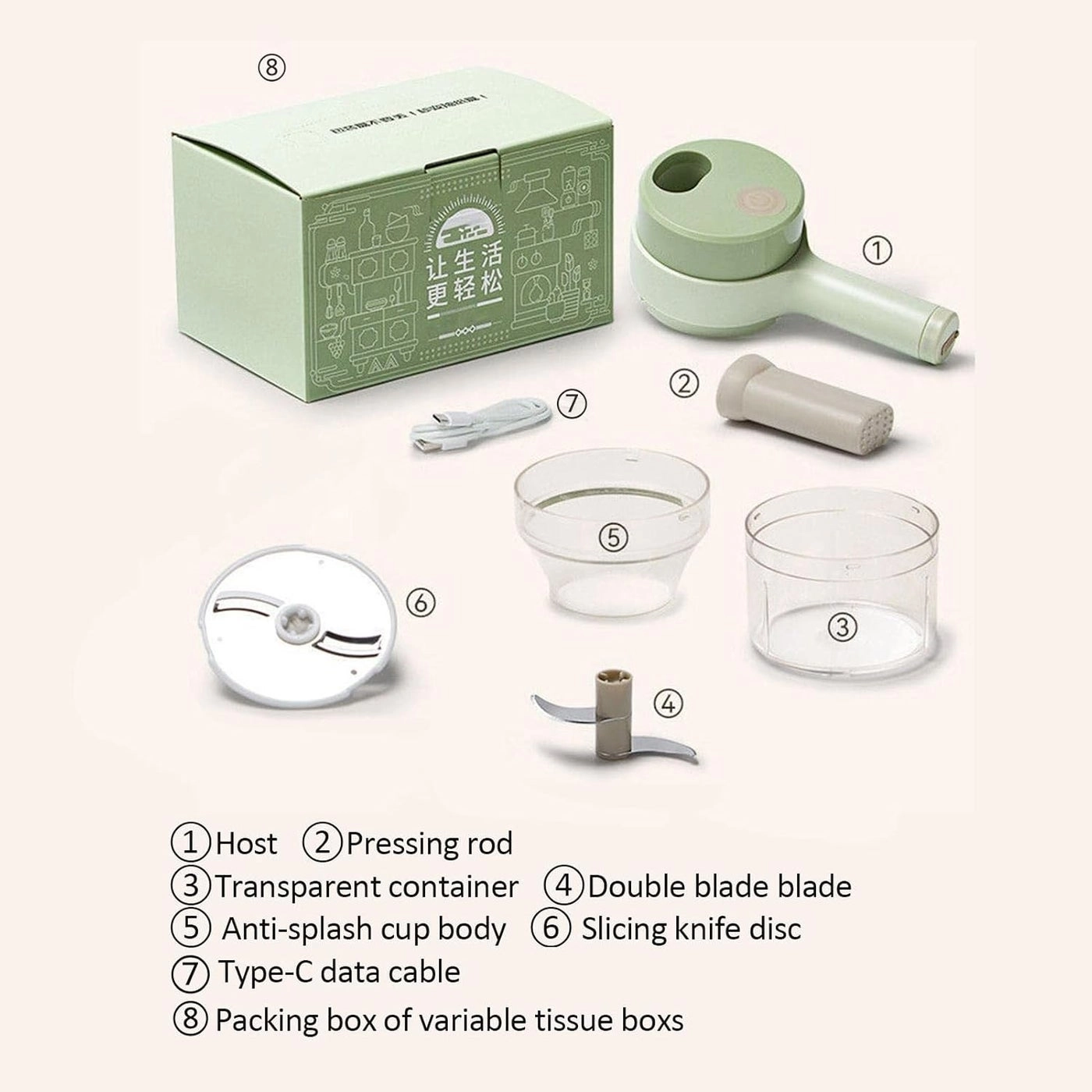 Electric Vegetable Cutter - 200ml cordless