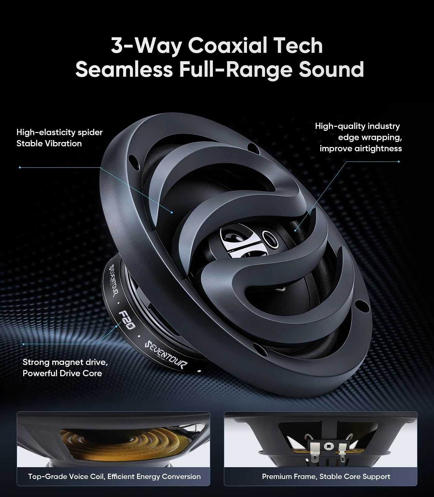 3-Way Car Door Speakers - 6.5"