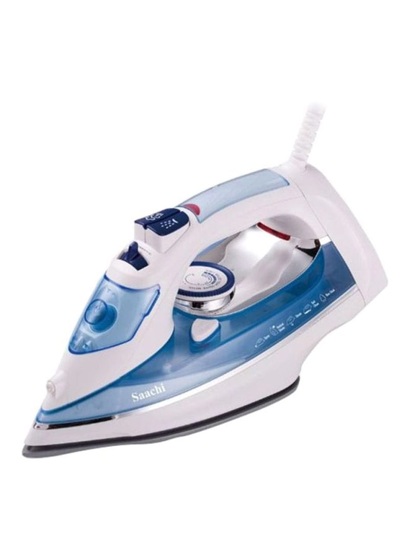 SaachiElectronics Steam Iron - Ceramic Soleplate White/Blue