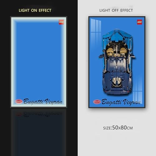 Display Wallboard - for LEGO 42083 Bugatti with Light