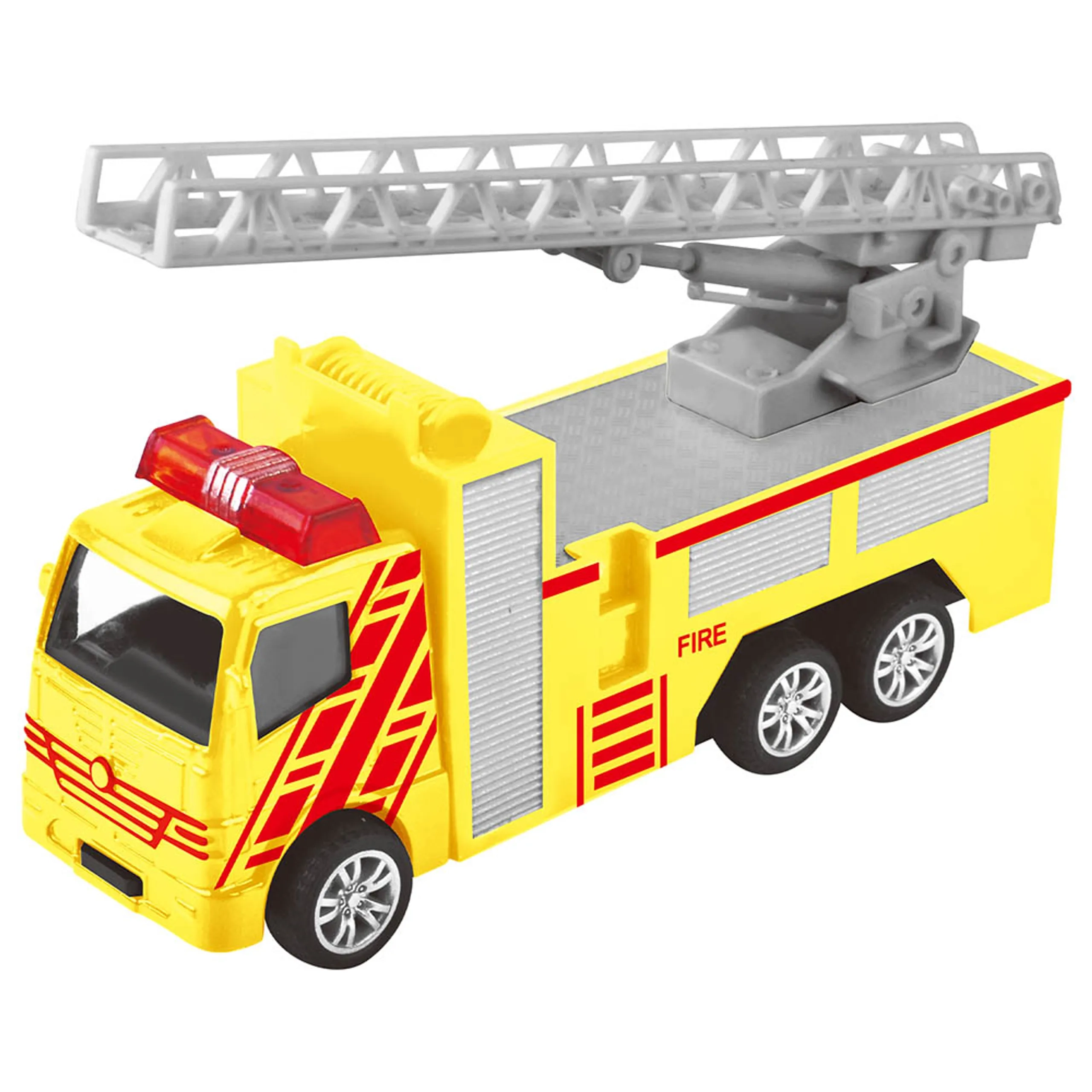 Power Joy Vroom Vroom Diecast Firetruck 1:43 Yellow