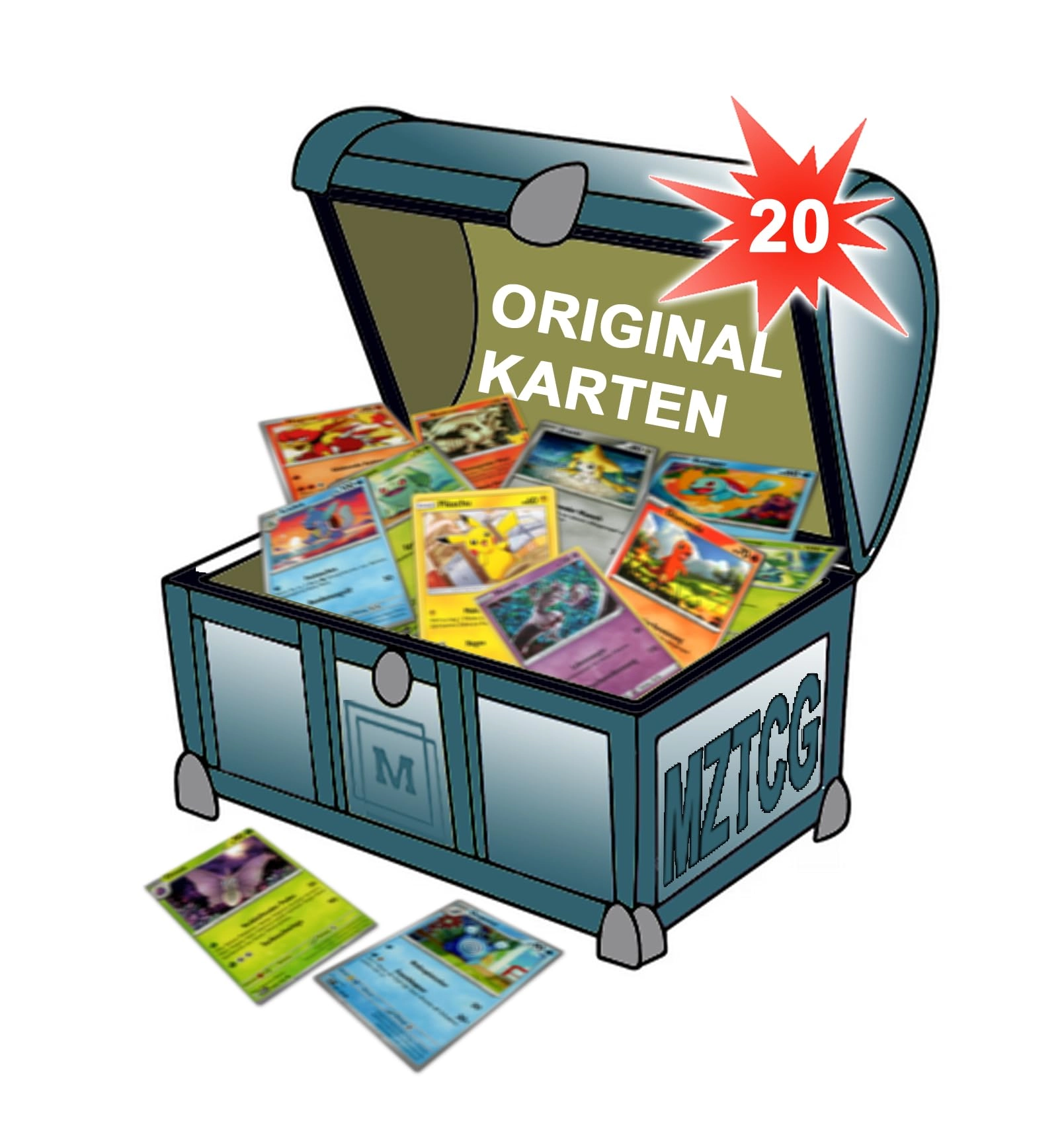 MZTCG Pokemon Trading Card Set - German 20pcs