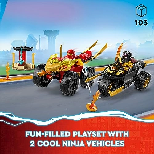 NINJAGO Kai and Ras's Car and Bike Battle Set (71789) - Dragons Rising Series