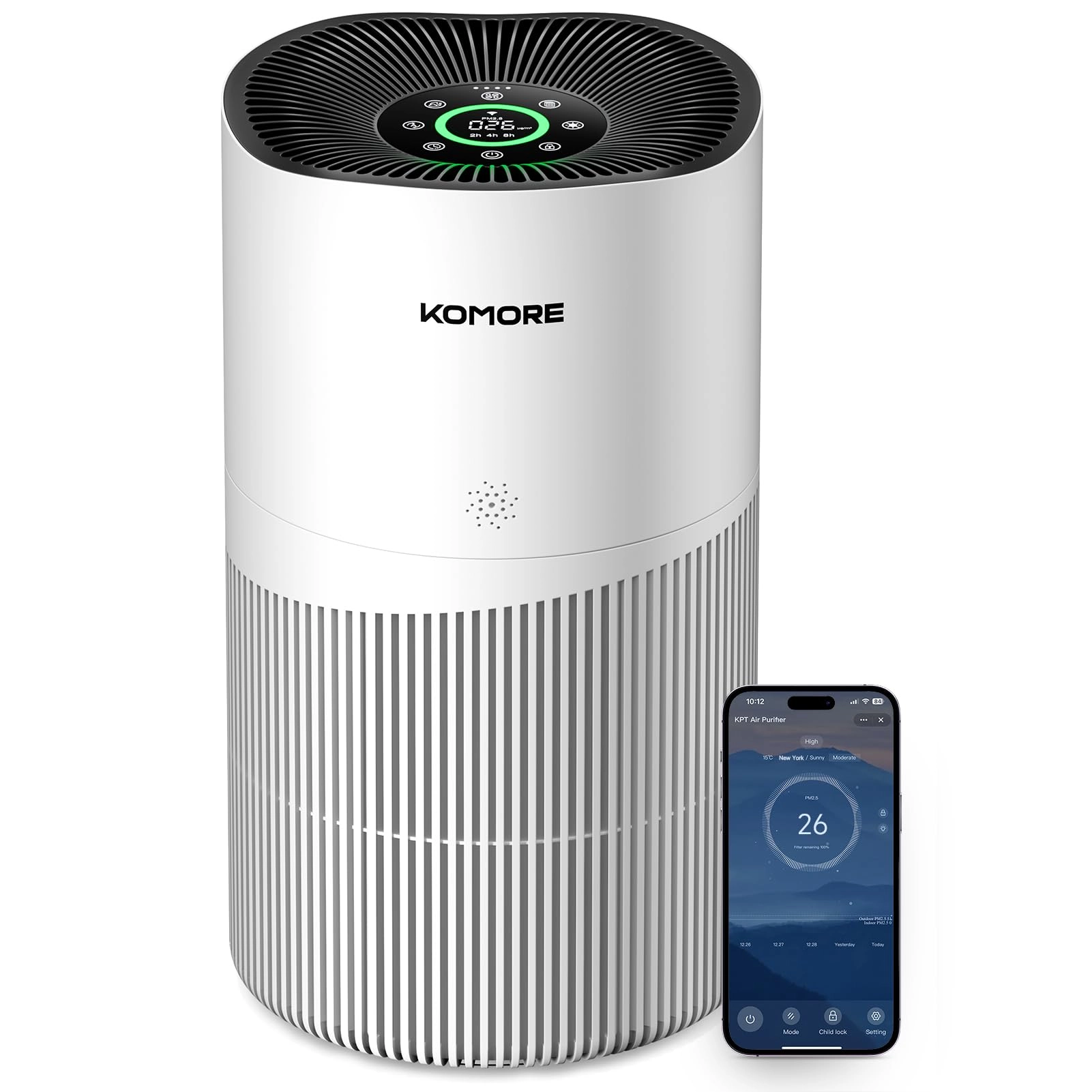 komore HLR-EH110065-68 - CADR 468m³/h HEPA Smart WiFi