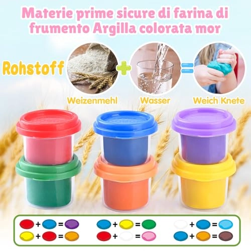 Modelling Clay Set - 3+ years 6 pcs