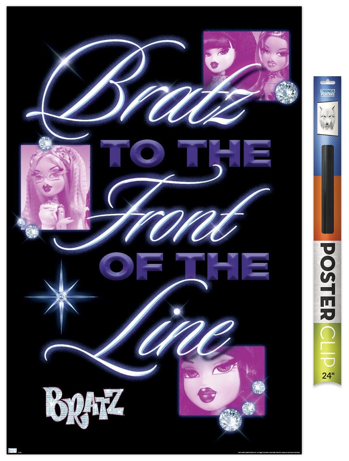 Trends International Bratz: Girls Nite Out - Front Of The Line Wall Poster - Paper 34"L x 22.4"W + Adhesive Poster Mounts - 16 sticky PostUps Tabs