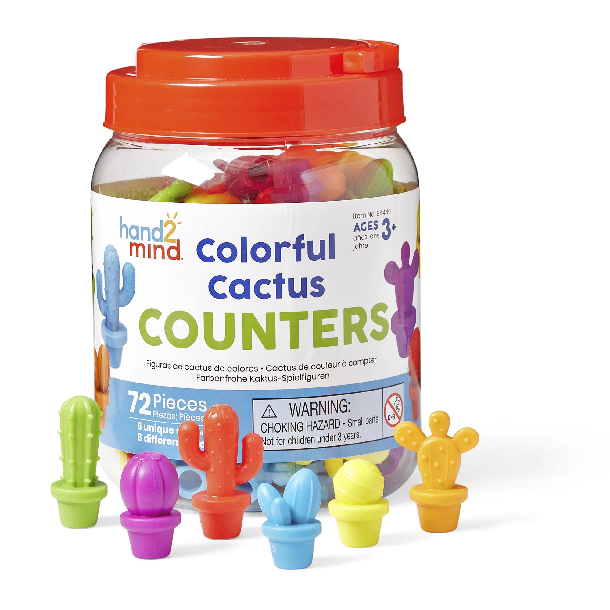 hand2mind Colorful Cactus Counters