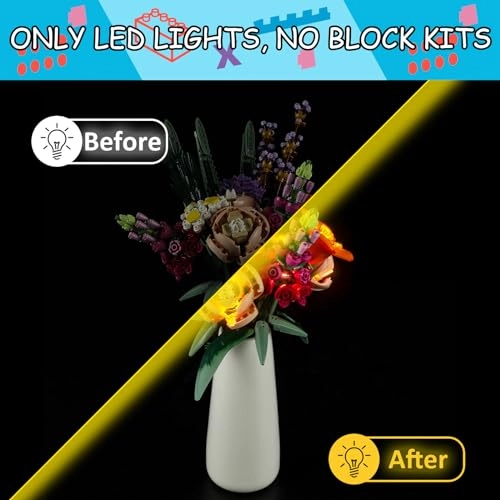 LED Light Kit for LEGO Flower Bouquet 10280 - Plastic 1