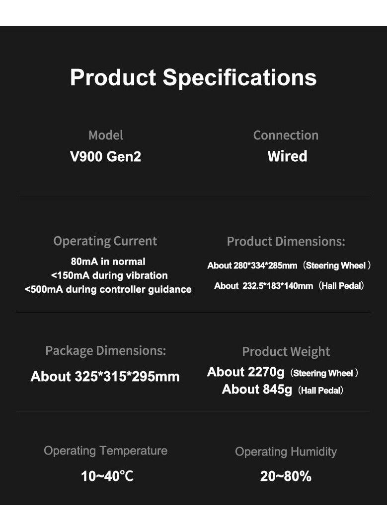 V9 Gen 2 Racing Wheel & Pedals - PC/Xbox/PS4/Switch