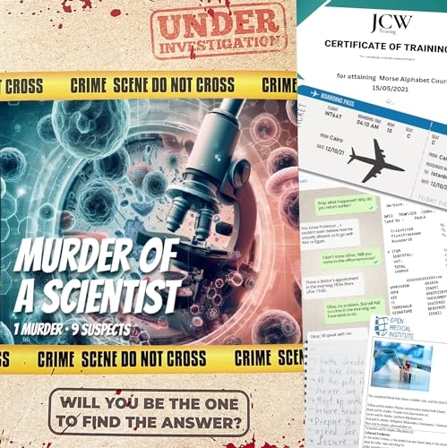 MURDER MYSTERY CASE FILE: The Murder of a Scientist