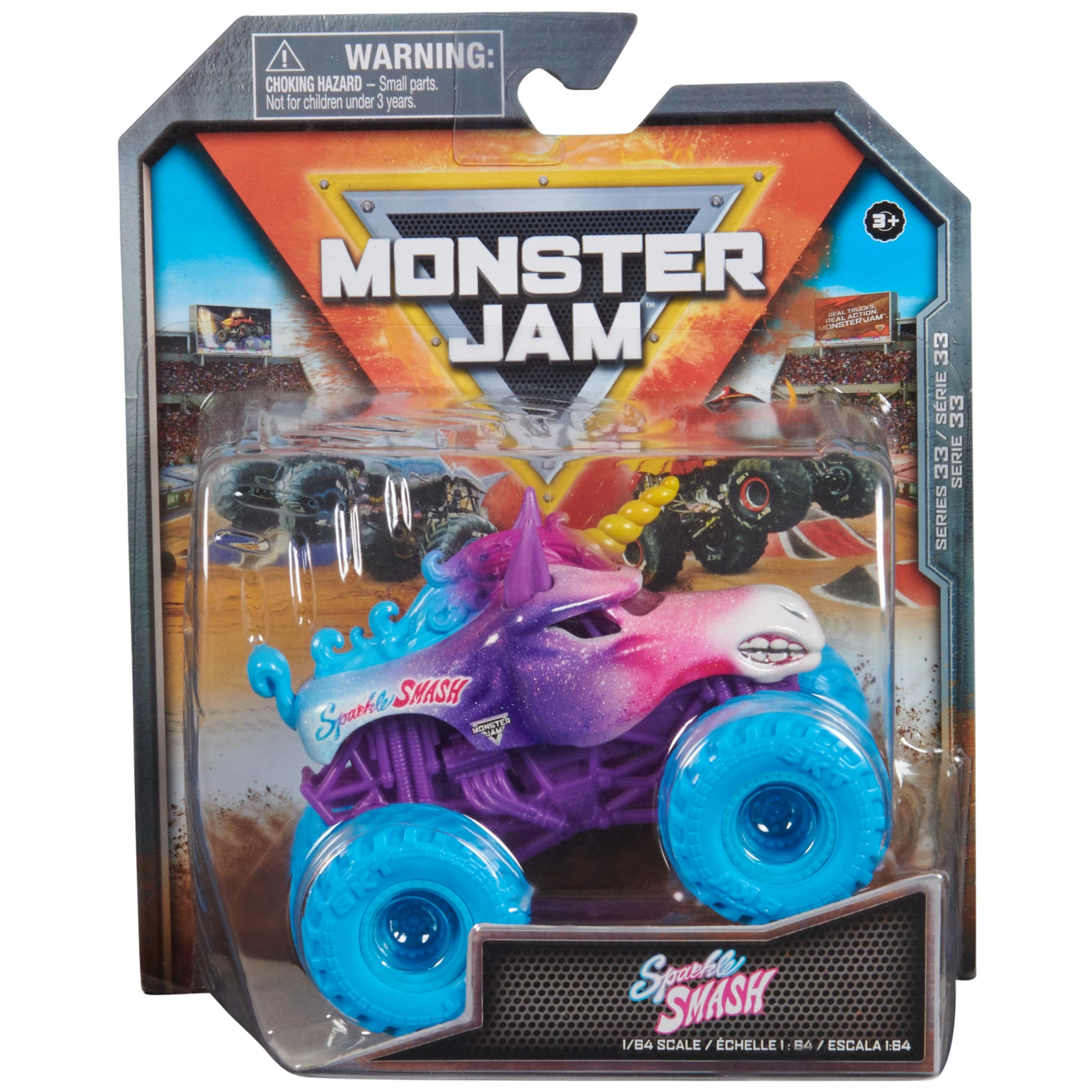Spin Master Monster Jam Sparkle Smash Monster Truck - 1:64