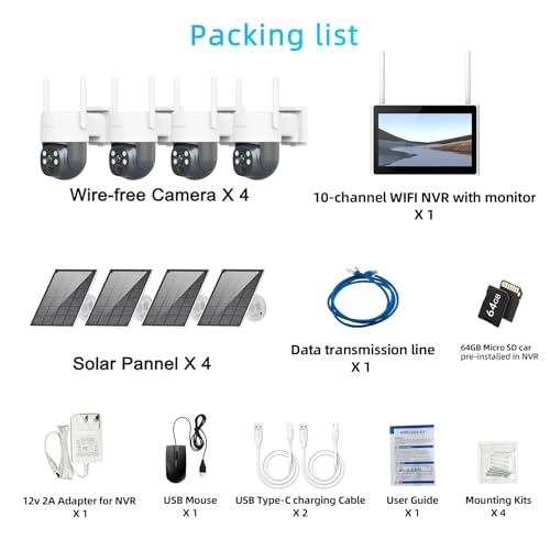 WiFi NVR Security Kit - 4 10CH 2K
