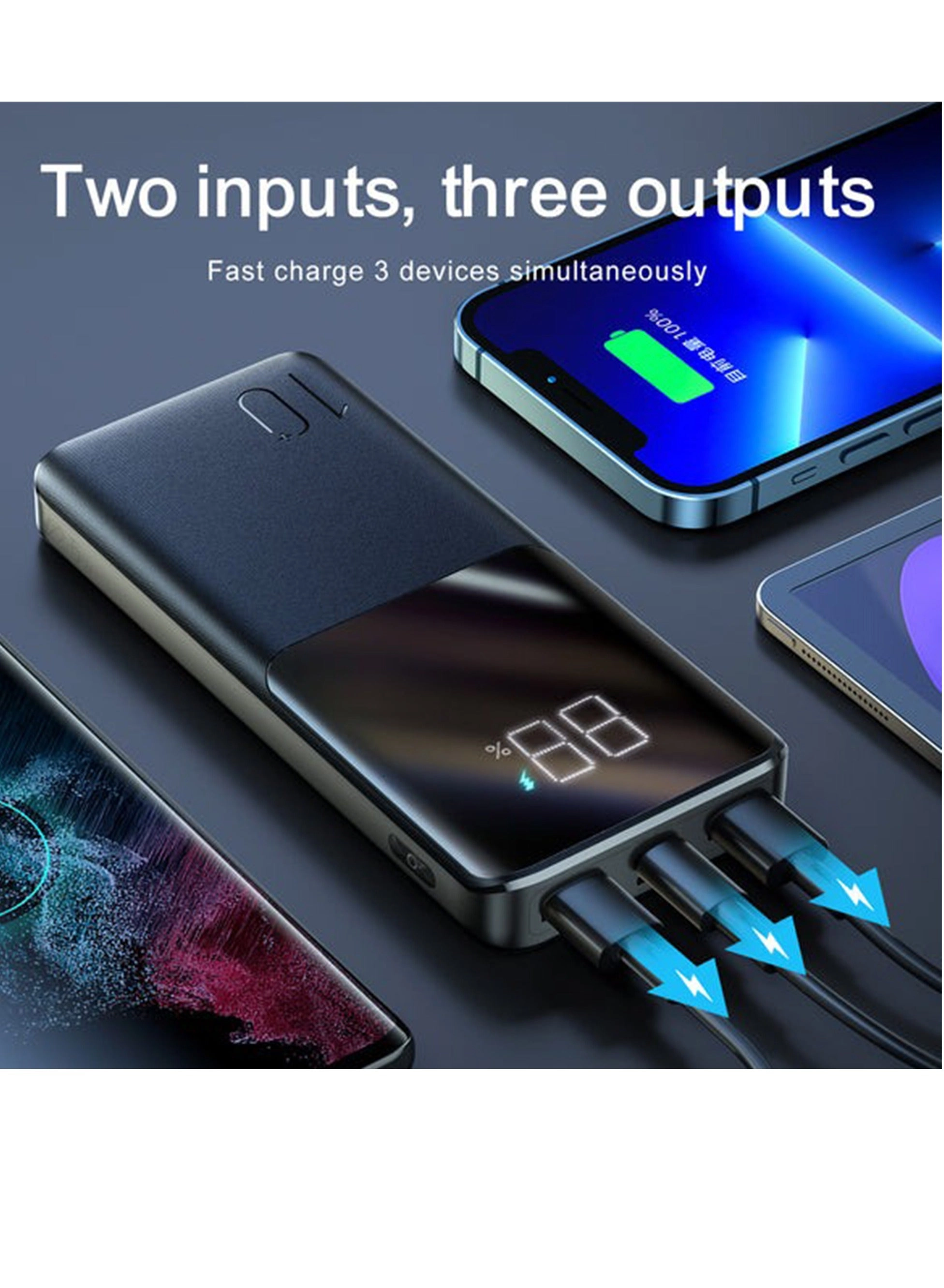 PB191 - 10000mAh 5 Watt 2 USB-A 1 USB-C