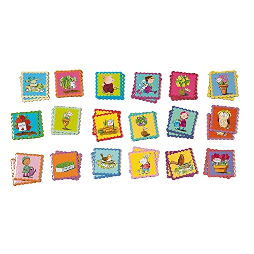 Garden Little Square Memory & Matching Game - Ages 3 and up 18 Pairs to Match