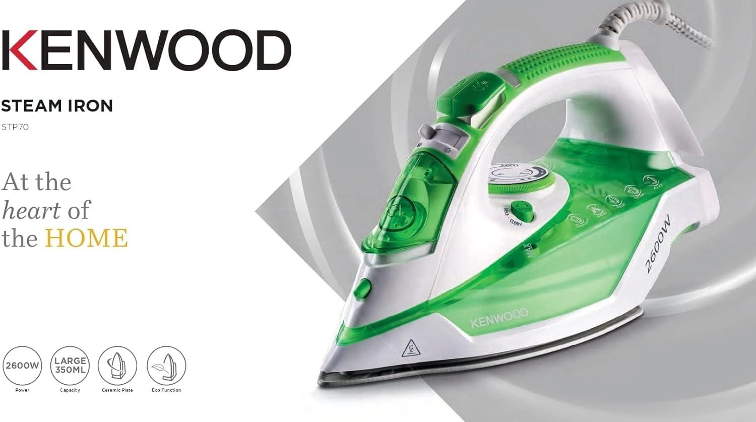 STP70.000WG - Steam Iron 2600W 350ml Ceramic