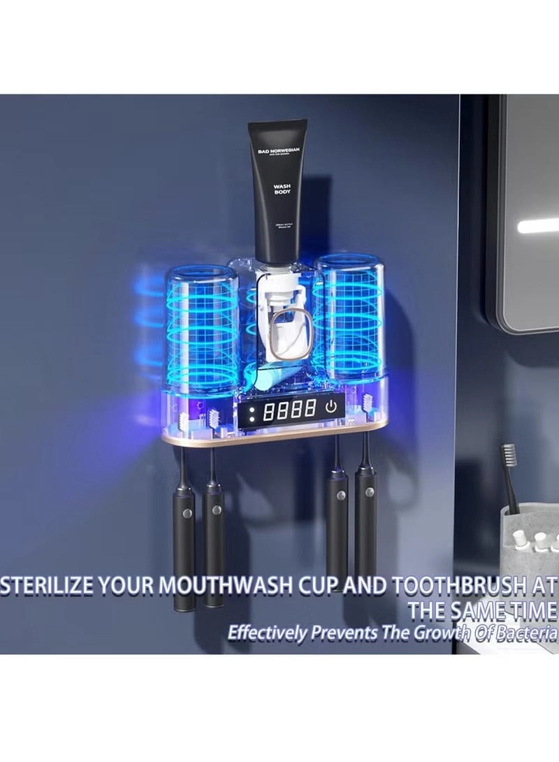 Toothbrush Holder - Wall Mounted 4 toothbrush slots