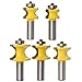 Bullnose Router Bit Set - 1/2 Inch 5pcs