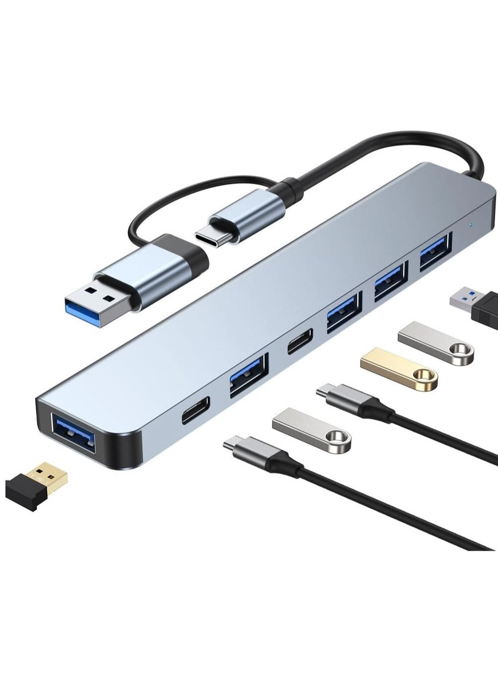 USB C Hub - 7 in 1 1 x USB 3.0