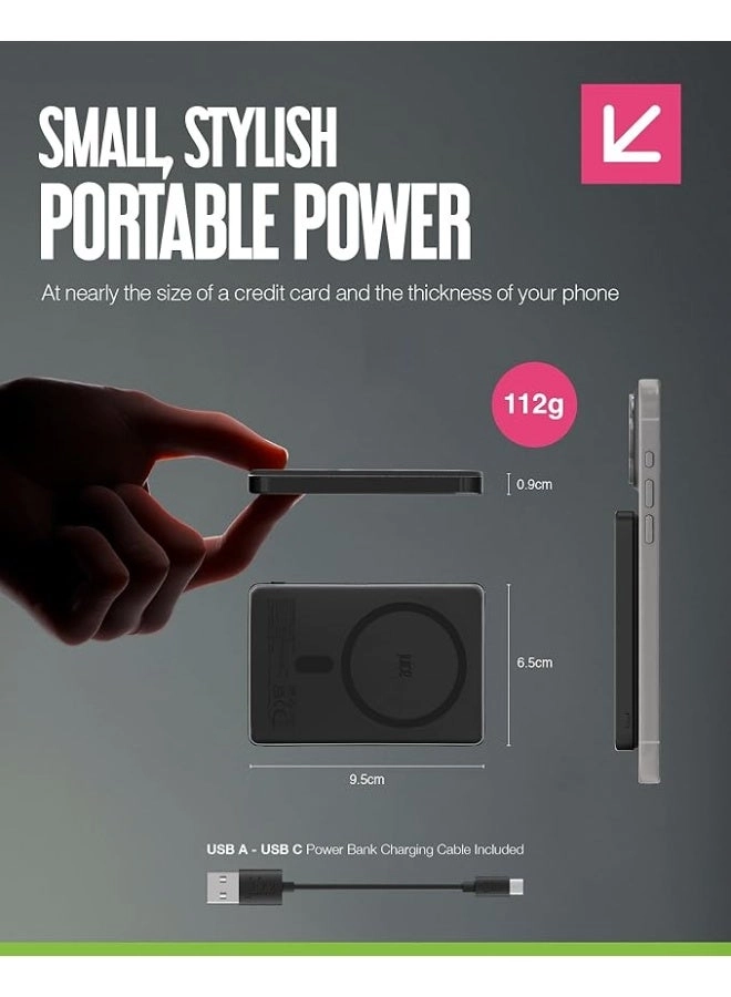 Magnetic Wireless Power Bank - 5000mAh 15W Fast charging