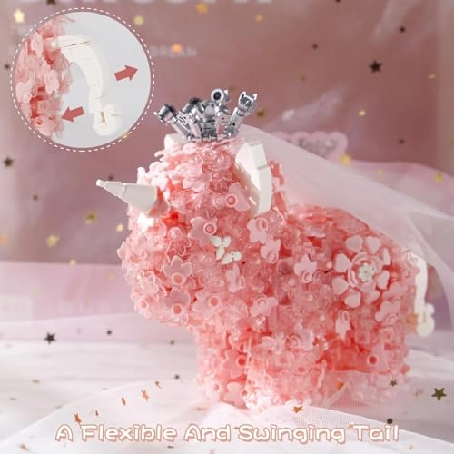 Unicorn Flower Building Blocks Set - Unicorn 1363pcs